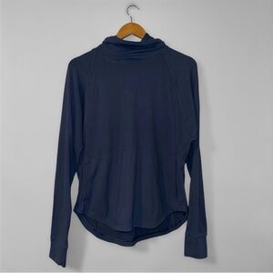 Lululemon Athletica Dark Blue Long Sleeve Hooded Top Size 8